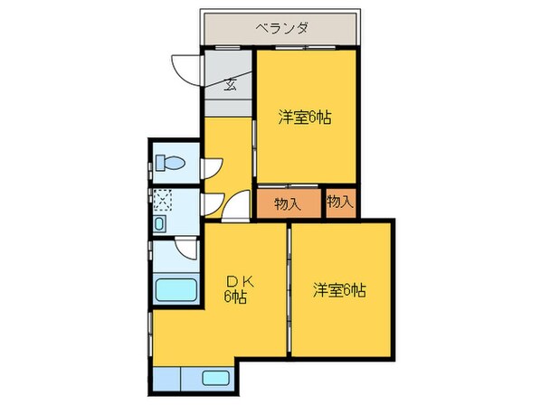 岡村マンションの物件間取画像